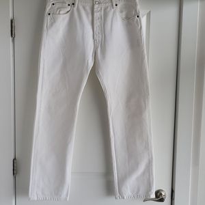 Levi's 501 white jeans